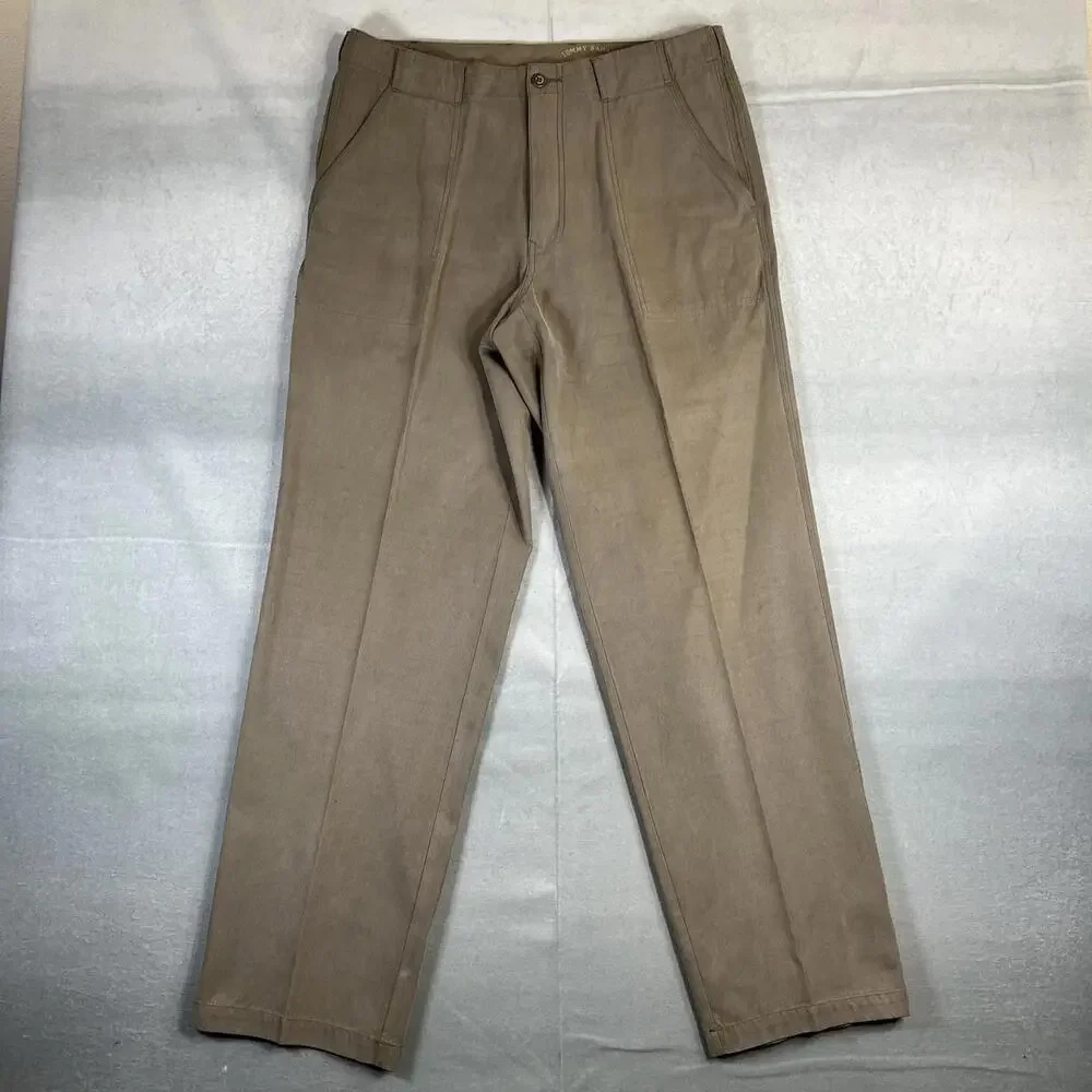 Tommy Bahama Relax Pants Mens 34 Brown Silk Blend Cargo Utility Fishing